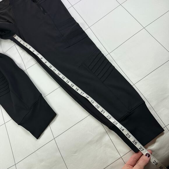 Athleta Pants Womens Small Black Venice Moto Jogger Sporty Travel Pull On Casual - Picture 10 of 12